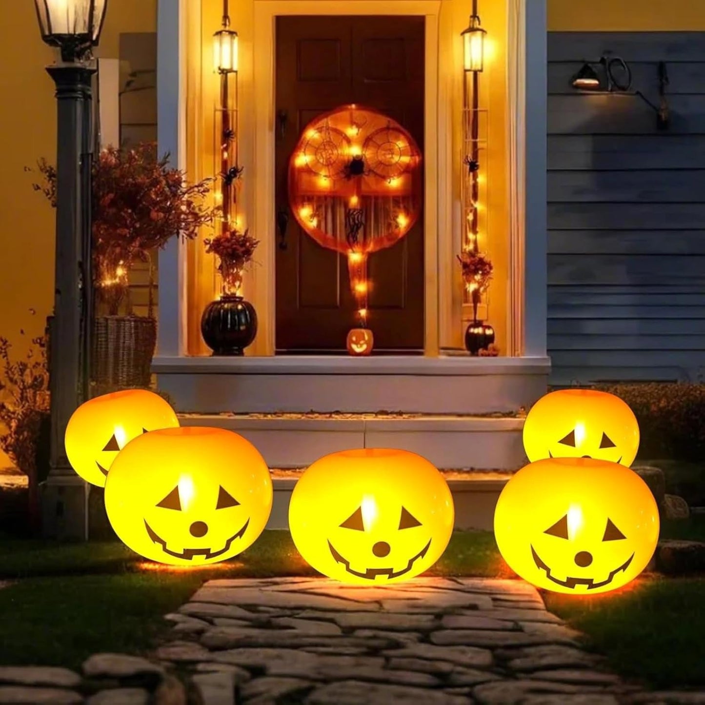 10X Halloween Decoration Inflatable Pumpkin with LED Lights Garden Party Light