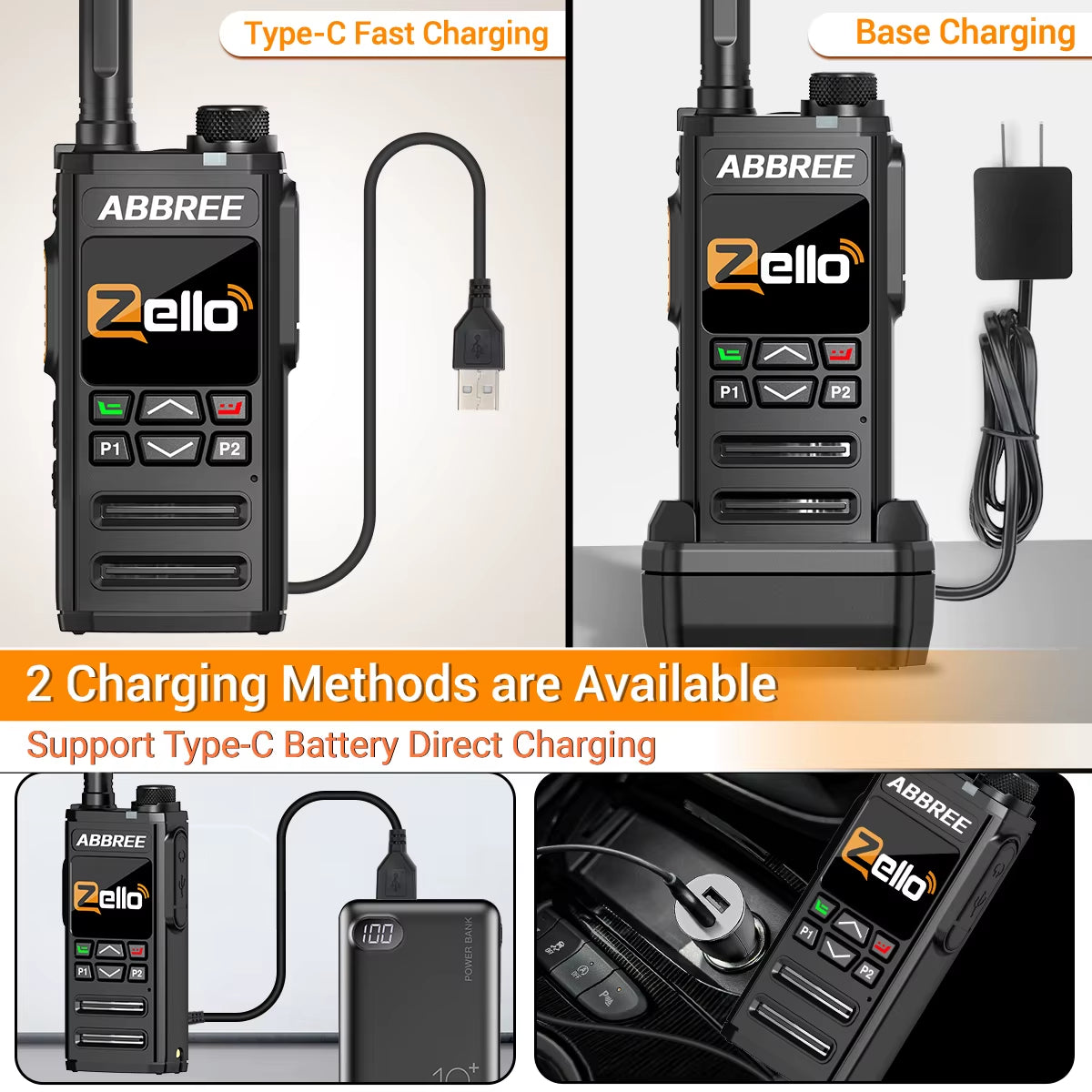 GP-268 Network Walkie Talkie Zello Global POC Radio Wireless Unlimited Distance SIM Card 4G Android Bluetooth Ham Radio