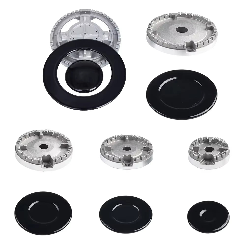 1 Set Cooker Hat Set Stove Lid Upgraded Oven Gas Hob Burner Crown Flame Cap Fits Most Gas Stove Burners Kitchen Accessories