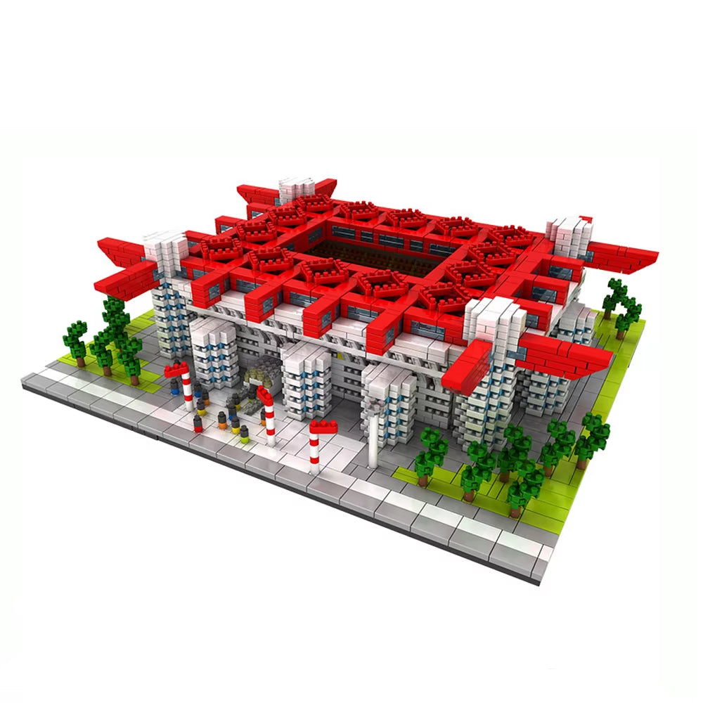 Barcelona Soccer Stadium Micro Blocks Building Sets Mini Bricks Architecture Building Block Toys for Adults Football Field Gift