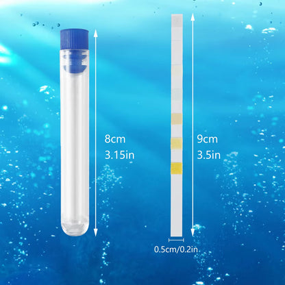 100Pcs Aquarium Test Strips Water Ph Test Strip 7 in 1 Fish Tank Test Kit Freshwater Saltwater Water Quality Test Strips