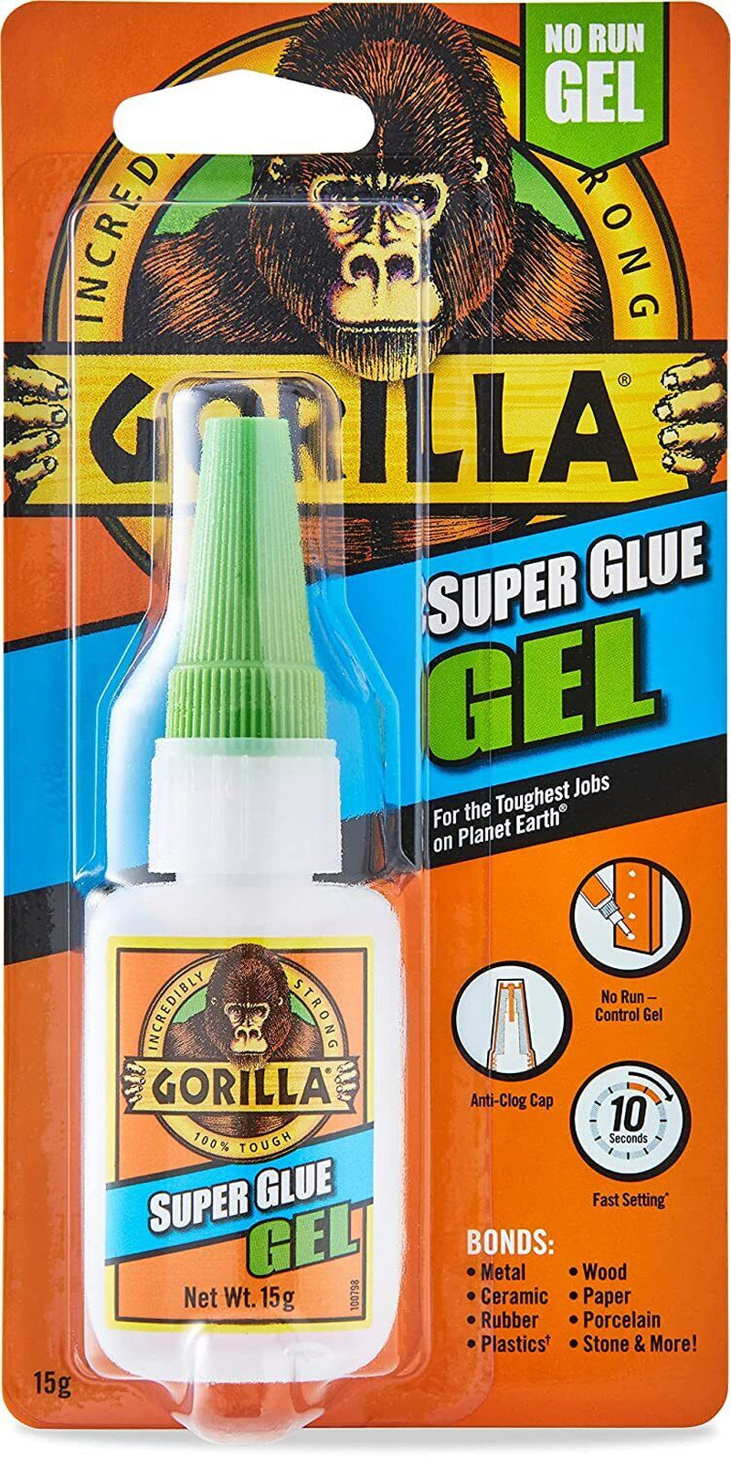 Gorilla Super Glue Gel Liquid Brush Nozzle Tube Strong Superglue Impact Adhesive