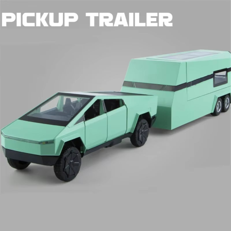 1:32 Cyber Toy Truck Trailer Car MPV VAN Alloy Diecasts & Toy Vehicles Metal Toy Car Model Sound and Light Collection Kids Toy