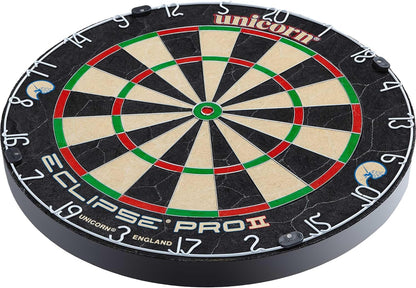 Eclipse Pro Dartscheibe Mit 2 Borsten Und Professionellem Sisal Und High Definition Spider, Professionelle Dartscheibe Für Erwachsene, Ultradünne Draht- Und Klammerfreie Konstruktion