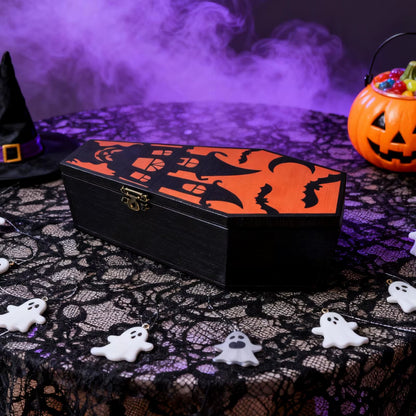 Coffin Boxes for Treats Coffin Goodies Halloween Candy Boxes Spooky Food Container for Cake Chocolates Popcorn Teas Jewelry