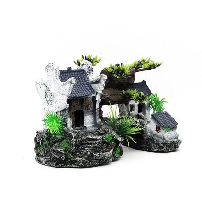 Aquarium Mountain Rockery Landscape View Decoration Fish Tank Accessories Decoration Decoration Large Resin Fish Tank Decoration
