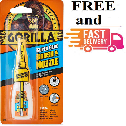 Gorilla Super Glue Gel Liquid Brush Nozzle Tube Strong Superglue Impact Adhesive