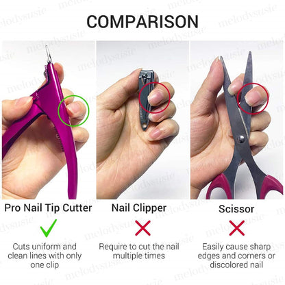 Nail Clippers Tip Cutters for Acrylic False Fake Gel Artificial Nails Rustproof Sharp Professional Manicure Pedicure Trimmer Nail Care Tools, Plum