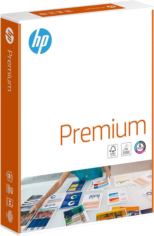 HP Papers A4 90 Gsm Premium Paper White 500 Sheets Half Reams Printing Paper