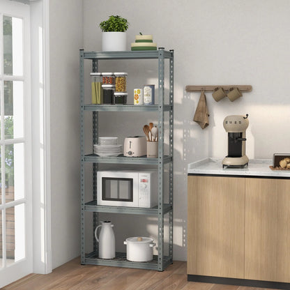 5-Tier Garage Metal Storage Shelves Shelving Unit