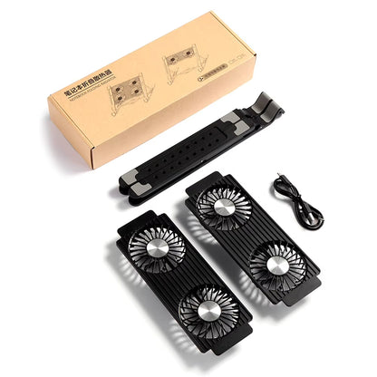 Laptop Cooling Fan with 2/4 Fans Foldable Gaming Laptop Cooler Fan RGB Silent Portable Laptop Holder for 11-17.3 Inch Notebook