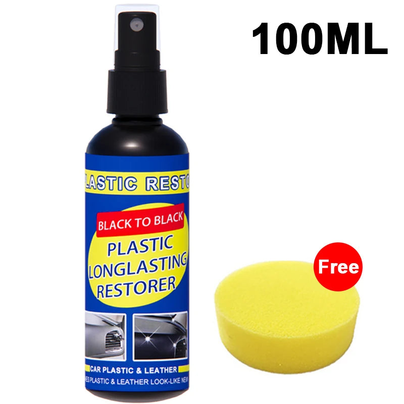 Car Plastic Restorer Back to Black Gloss Car Cleaning Products Plastic Leather Restore Auto Polish and Repair Coating Renovator