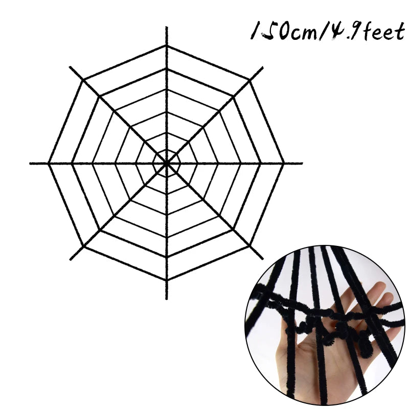 Black White Halloween Spider Web Giant Stretchy Cobweb for Home Bar Haunted House Scary Props Horror Halloween Party Decorations