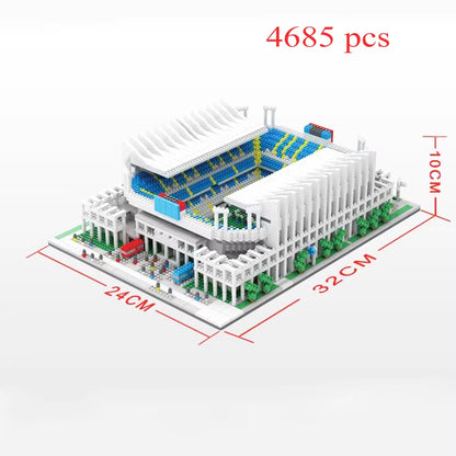 Barcelona Soccer Stadium Micro Blocks Building Sets Mini Bricks Architecture Building Block Toys for Adults Football Field Gift