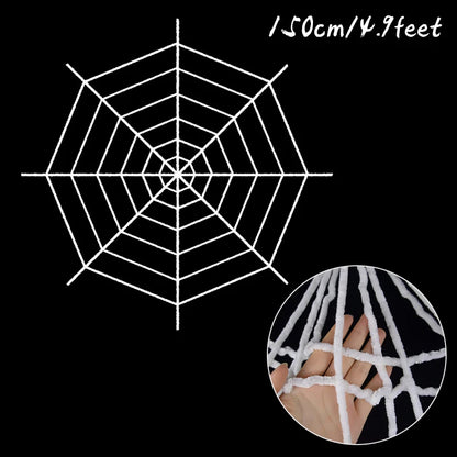 Black White Halloween Spider Web Giant Stretchy Cobweb for Home Bar Haunted House Scary Props Horror Halloween Party Decorations