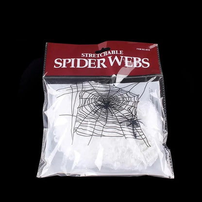 Black White Halloween Spider Web Giant Stretchy Cobweb for Home Bar Haunted House Scary Props Horror Halloween Party Decorations