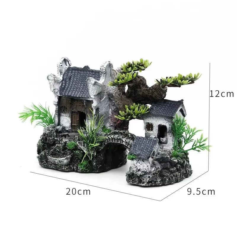 Aquarium Mountain Rockery Landscape View Decoration Fish Tank Accessories Decoration Decoration Large Resin Fish Tank Decoration