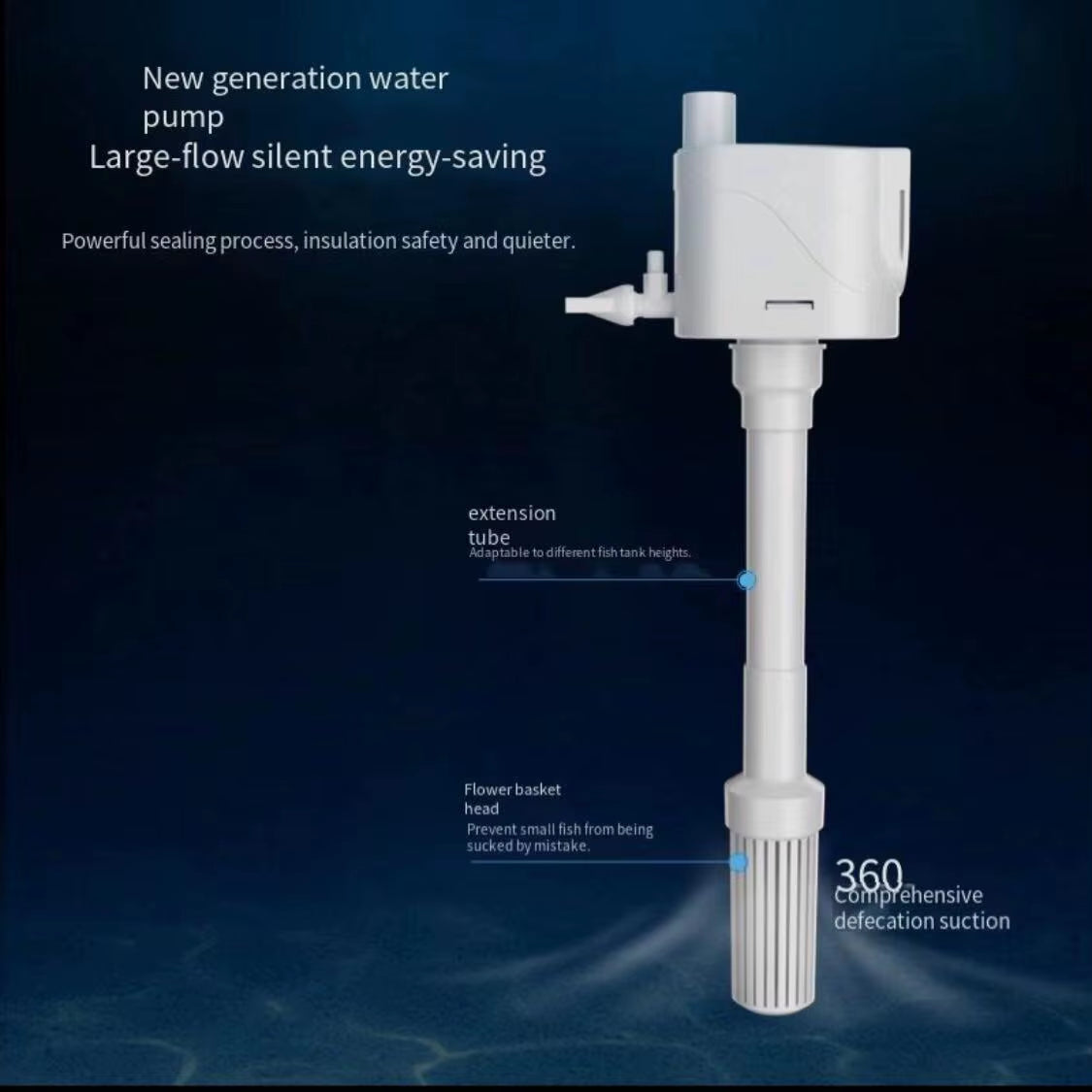 Fish Tank Filter Three-In-One Filter Pump Aeration Filtration Circulation System with Filter Box Top Filter Aquarium Accessories