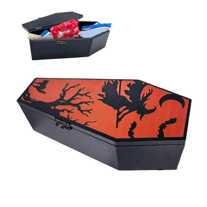 Coffin Boxes for Treats Coffin Goodies Halloween Candy Boxes Spooky Food Container for Cake Chocolates Popcorn Teas Jewelry