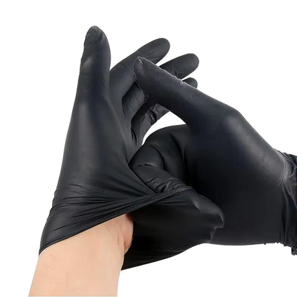 30/50/100PCS Black Nitrile Gloves Household Kitchen Bathroom Cleaning Gloves Dishwashing Nail Art Hair Dye Pets Latex Free