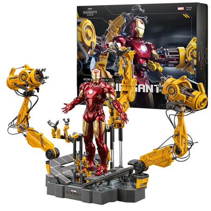 Zd Toys Suit up Gantry with MK4 Iron Man Gantry Original 1/10 Tony Stark Model Action Figure Collectible Toy Gift for Kid