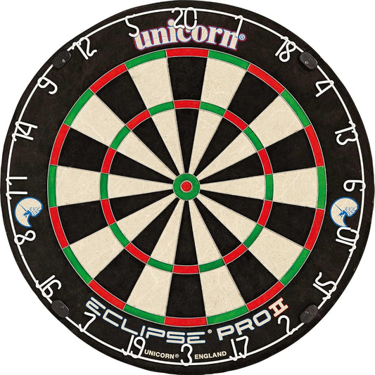Eclipse Pro Dartscheibe Mit 2 Borsten Und Professionellem Sisal Und High Definition Spider, Professionelle Dartscheibe Für Erwachsene, Ultradünne Draht- Und Klammerfreie Konstruktion