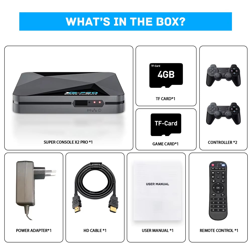 IGNB 60+Simulators 50000+Games Installed Super Console X2PRO Retro Home Video Game Console Three System One Game Set-Top Box