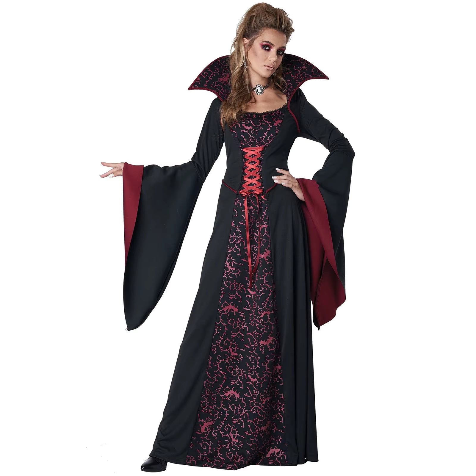 Halloween Costume Adult Woman Queen Dress Witch Easter Demon Vampire Bride Death Witch Cosplay Costumes Retro Court Dresses 코스프레