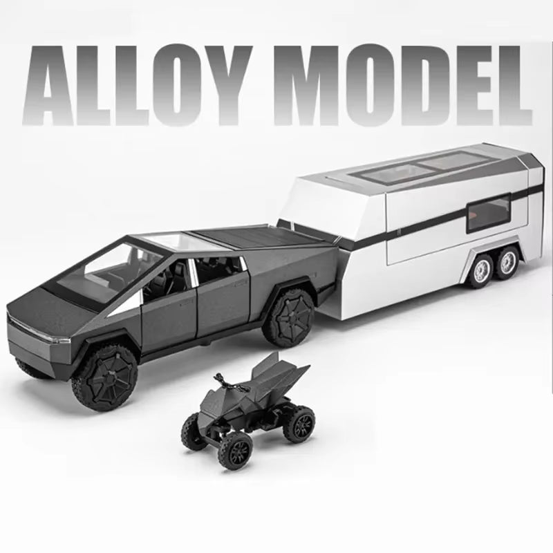 1:32 Cyber Toy Truck Trailer Car MPV VAN Alloy Diecasts & Toy Vehicles Metal Toy Car Model Sound and Light Collection Kids Toy