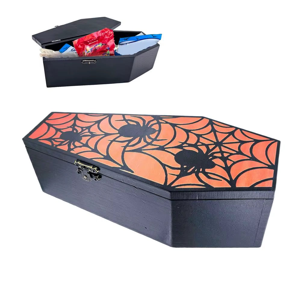 Coffin Boxes for Treats Coffin Goodies Halloween Candy Boxes Spooky Food Container for Cake Chocolates Popcorn Teas Jewelry