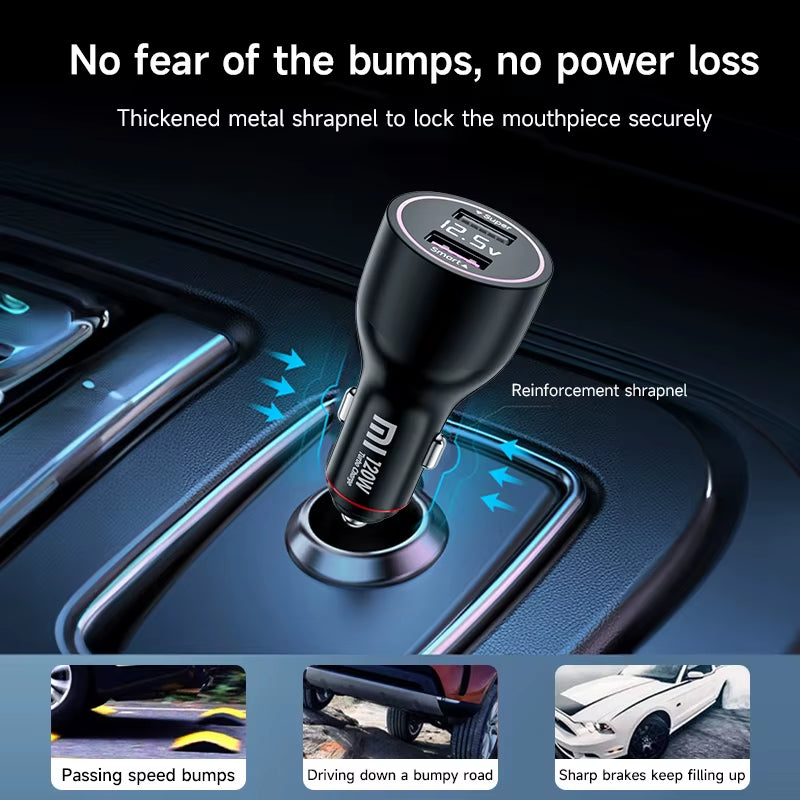 Mi Car Charger 120W 67W 6A Fast Charging Dual-Port USB a for  14 14 Ultra 13 13T 12 Pro Redmi Note A3 POCO Pad 6