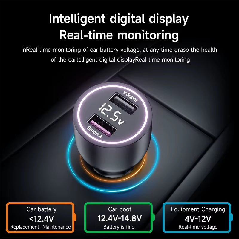 Mi Car Charger 120W 67W 6A Fast Charging Dual-Port USB a for  14 14 Ultra 13 13T 12 Pro Redmi Note A3 POCO Pad 6