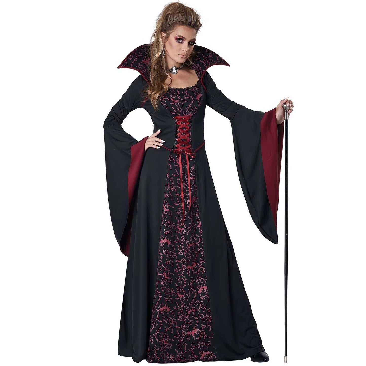Halloween Costume Adult Woman Queen Dress Witch Easter Demon Vampire Bride Death Witch Cosplay Costumes Retro Court Dresses 코스프레