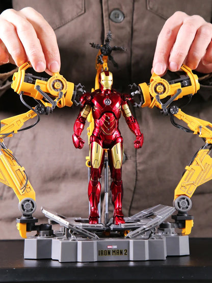 Zd Toys Suit up Gantry with MK4 Iron Man Gantry Original 1/10 Tony Stark Model Action Figure Collectible Toy Gift for Kid