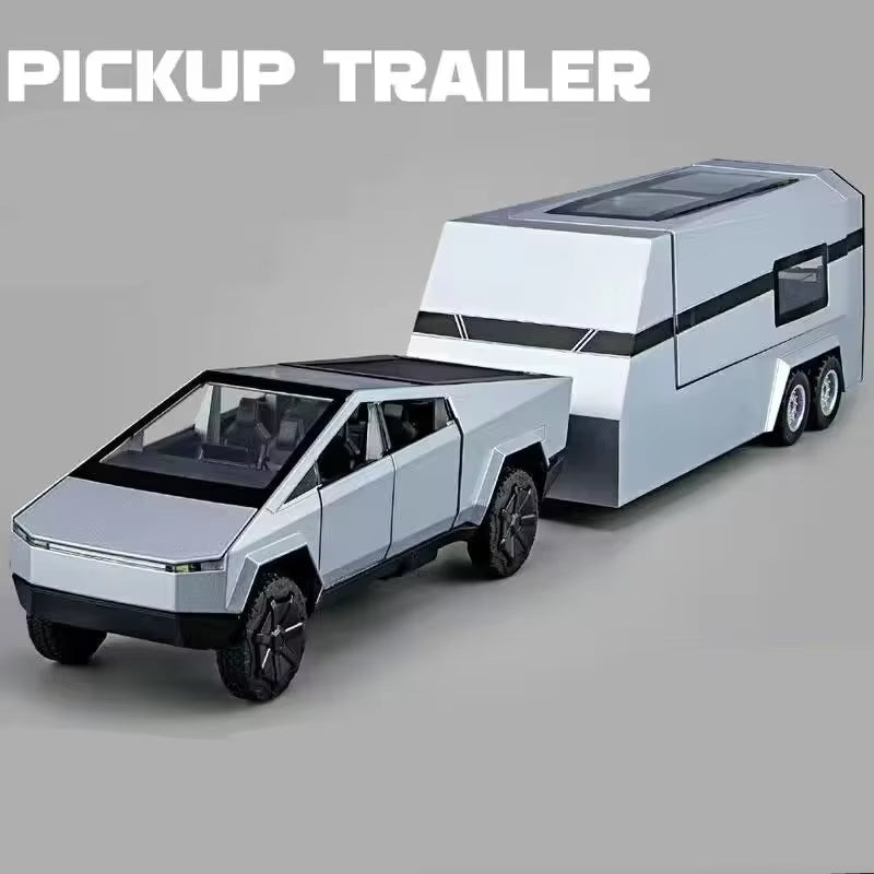 1:32 Cyber Toy Truck Trailer Car MPV VAN Alloy Diecasts & Toy Vehicles Metal Toy Car Model Sound and Light Collection Kids Toy