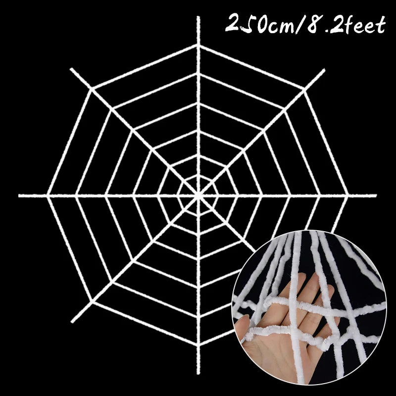 Black White Halloween Spider Web Giant Stretchy Cobweb for Home Bar Haunted House Scary Props Horror Halloween Party Decorations
