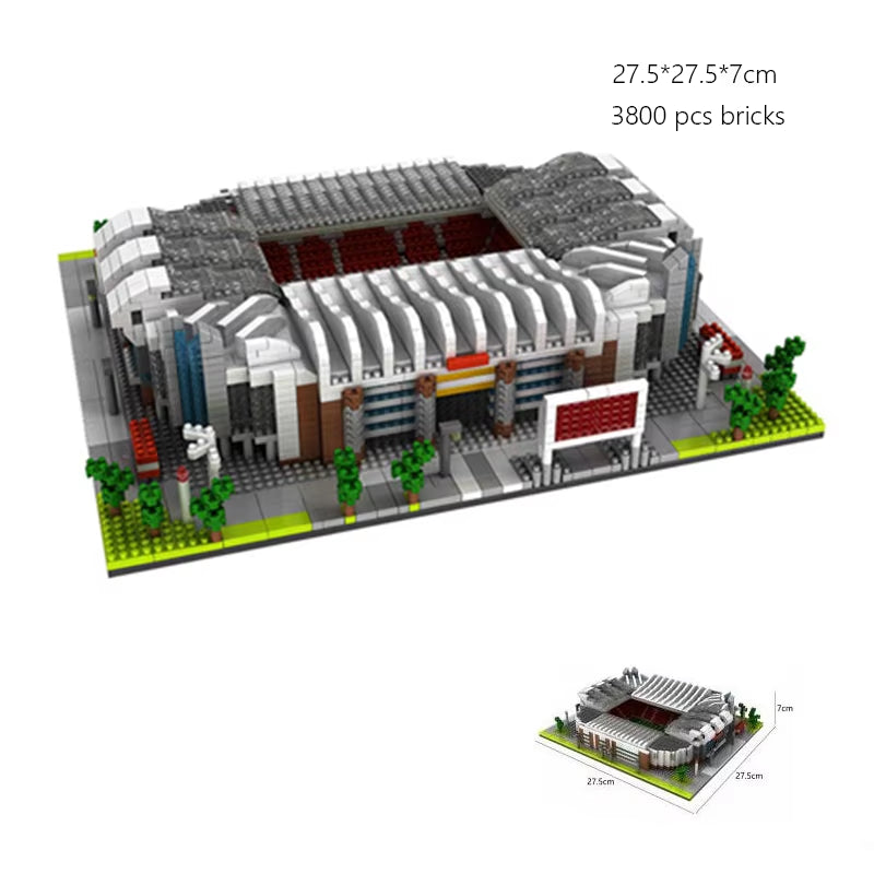 Barcelona Soccer Stadium Micro Blocks Building Sets Mini Bricks Architecture Building Block Toys for Adults Football Field Gift