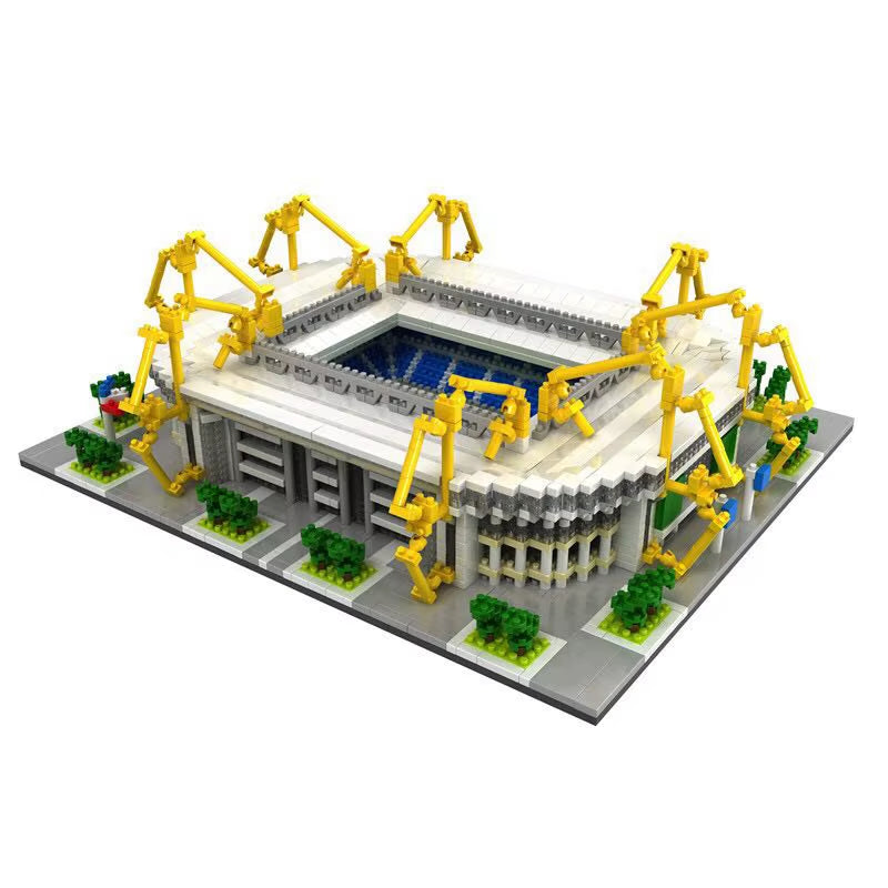 Barcelona Soccer Stadium Micro Blocks Building Sets Mini Bricks Architecture Building Block Toys for Adults Football Field Gift