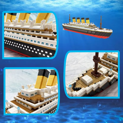 Titanic 3D Plastic Model Ship Building Blocks for Adults Micro Mini Bricks Toys Kits Assemble Cruise Boat Kids Gift