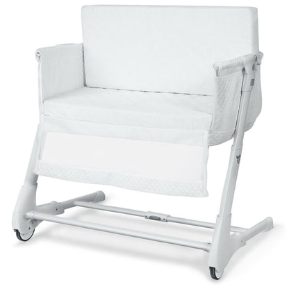 Baby Bedside Cot with Washable Mattress and Breathable Mesh