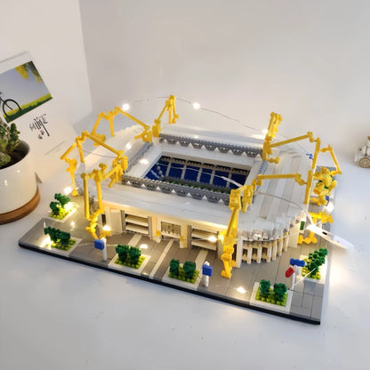 Barcelona Soccer Stadium Micro Blocks Building Sets Mini Bricks Architecture Building Block Toys for Adults Football Field Gift