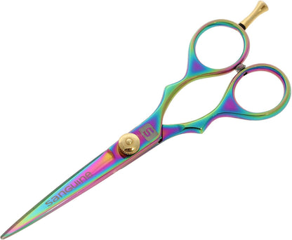 Professional Hair Cutting Scissors, Hairdressing Scissors, Ultra-Sharp Japanese Convex Blades, Titanium Coated - 5.5 Inch, Includes Case