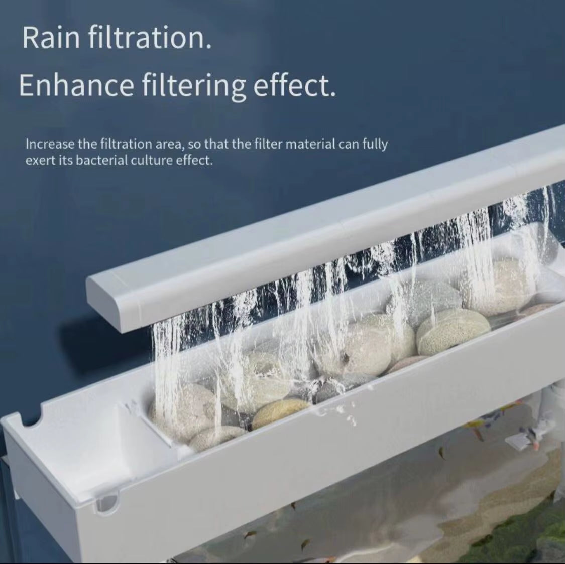 Fish Tank Filter Three-In-One Filter Pump Aeration Filtration Circulation System with Filter Box Top Filter Aquarium Accessories