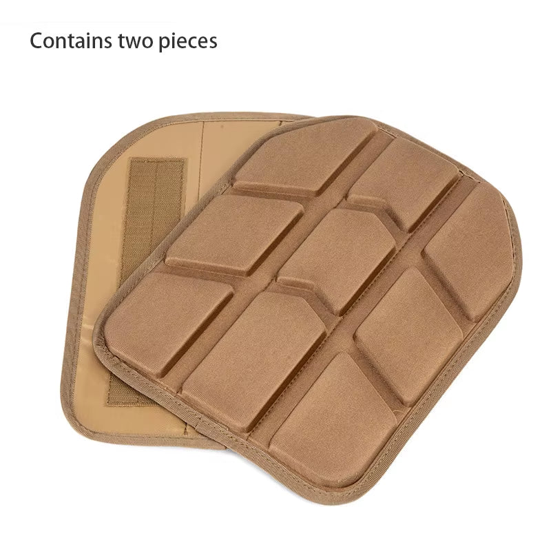 Tactical Vest Padding - Front & Back Shock-Absorbing EVA Pads, Breathable Mesh Anti-Chafing, Moisture, Durable for Hunting