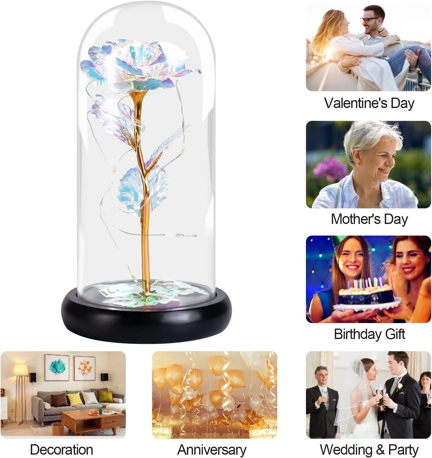 Forever Flower Rose Mother’S Day Gift GF Wife Mum Valentine Birthday Anniversary