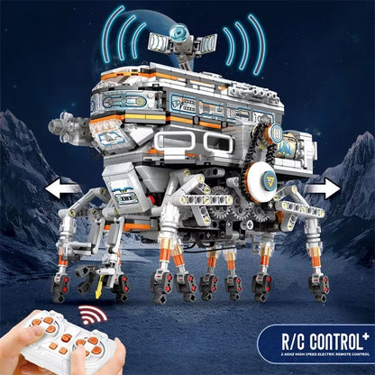 1378PCS Remote Control Eight Arm Walking Robot Model Bricks Aerospace Series Technology Building Blocks Kids Toys Birthday Gifts