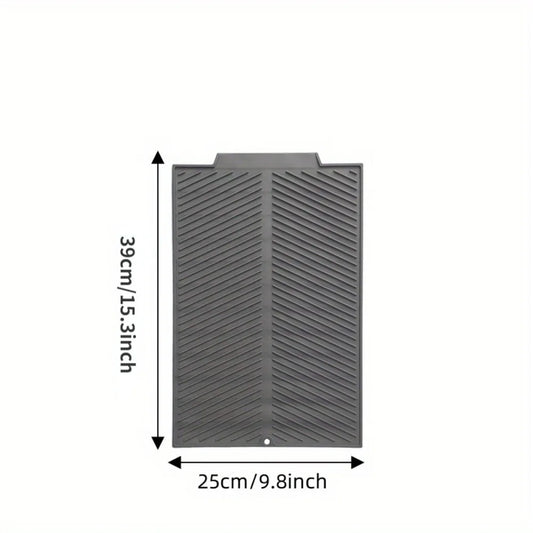 1Pc, Silicone Drain Pad, Dish Pad, Folding Drain Pad, Dish Drain Pad, Heat Resistant Pot Pad, Kitchen Accessories