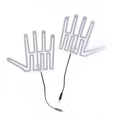 1 Pair Five-Finger Gloves Heating Pad Carbon Fiber 5V Hand Warmer Heater Thermal Insulation for Outdoor Skiing
