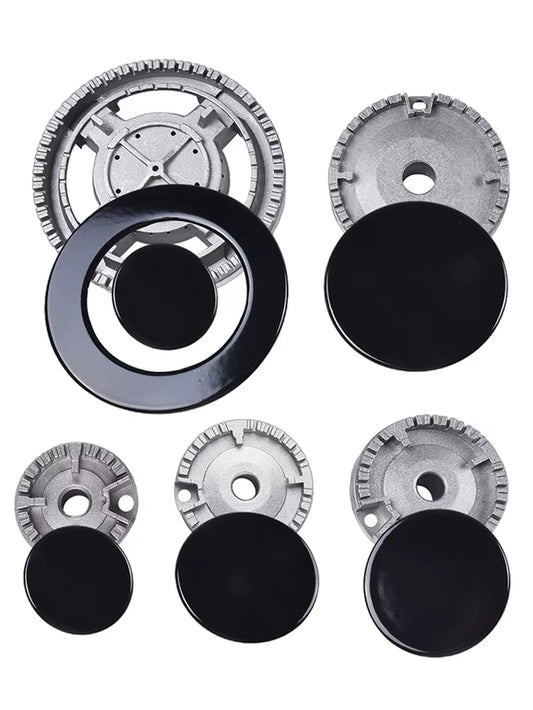 1 Set Cooker Hat Set Stove Lid Upgraded Oven Gas Hob Burner Crown Flame Cap Fits Most Gas Stove Burners Kitchen Accessories