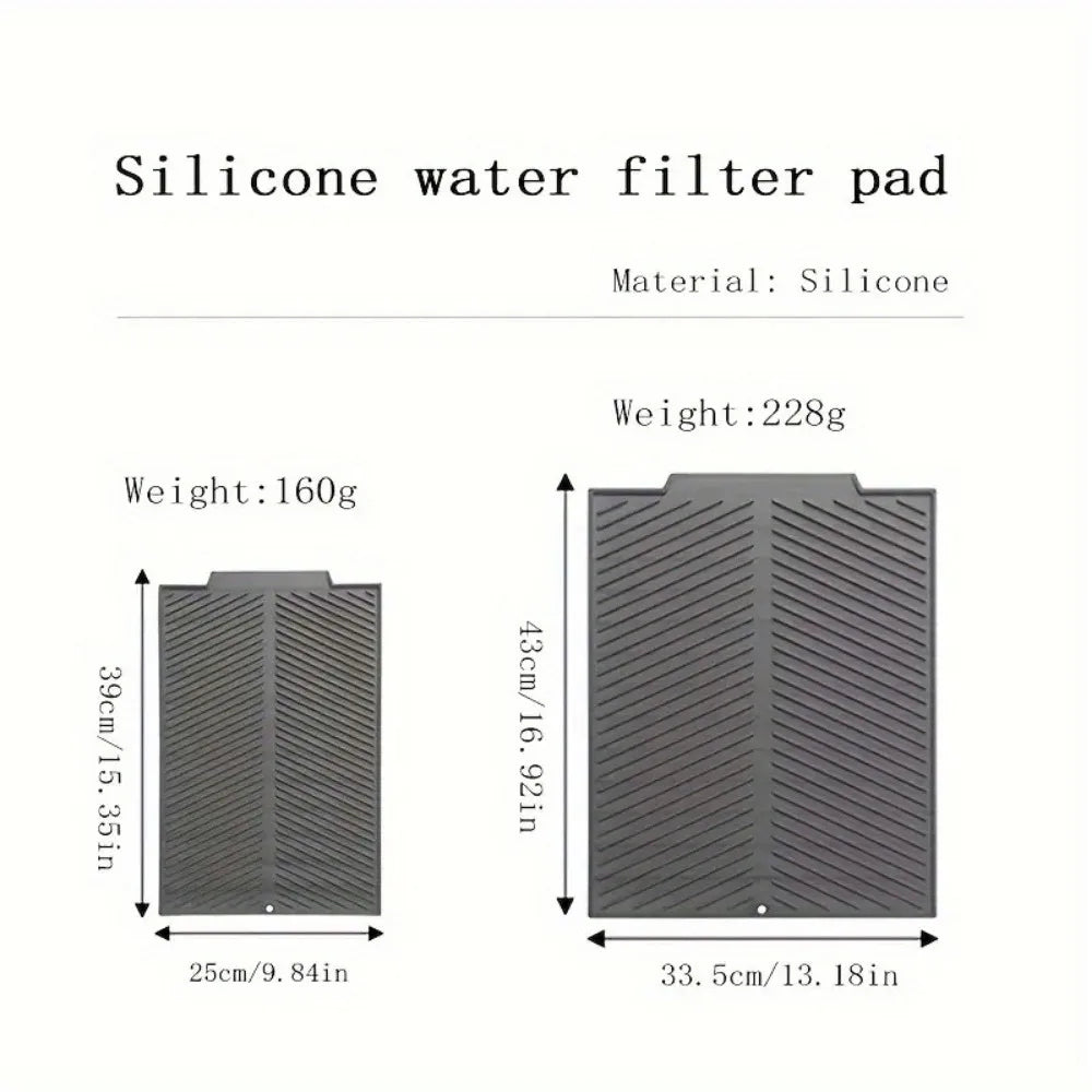 1Pc, Silicone Drain Pad, Dish Pad, Folding Drain Pad, Dish Drain Pad, Heat Resistant Pot Pad, Kitchen Accessories